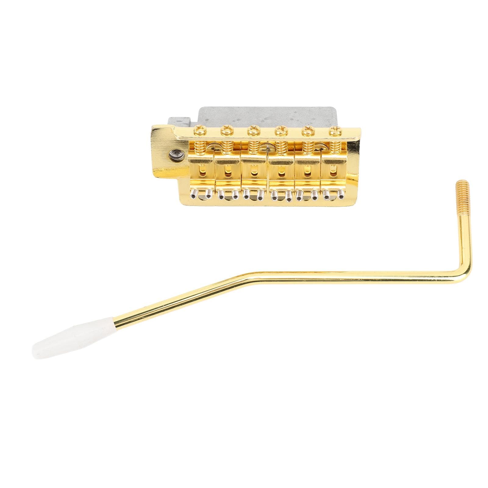 52.5mm Tremolo Bridge with Bar Zinc Alloy Vintage Electric Guitar Bridge Replacement for Fender gold