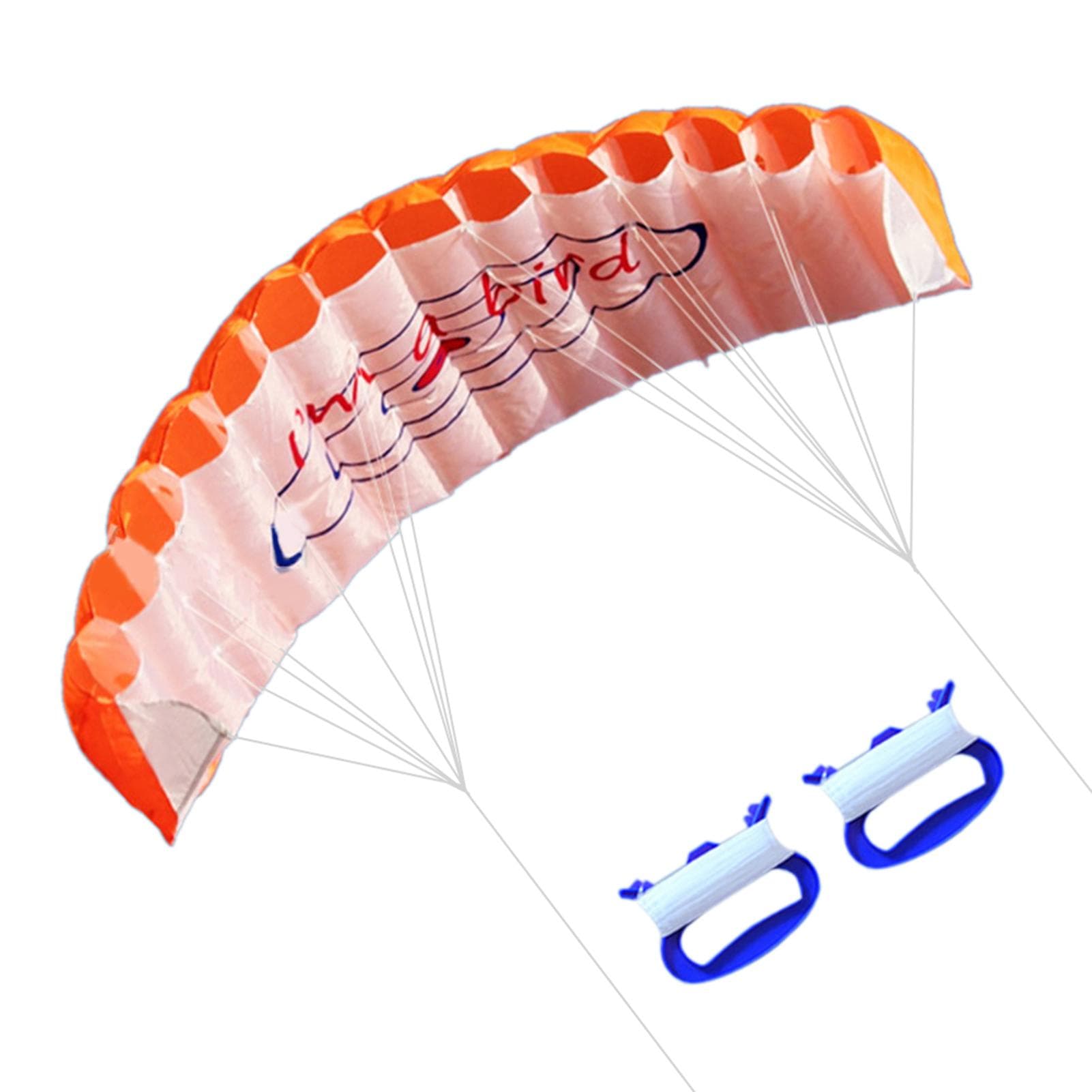 1.4m Colorful Double Flying Line Wing Kite Stunt Power Kite Soft Giant Flying Kite Sports Beach Kite orange