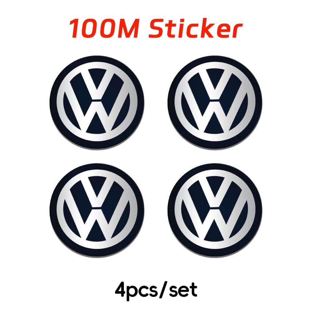 2025 Hot 70mm/80mm/90mm/100mm/120mm Car Wheel Center Hub Cap Stickers For Volkswagen Passat b6 Golf 5 7 Santana Polo Magotan Tig