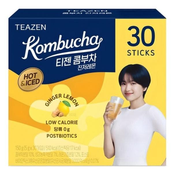 BTS’ Jungkook Teazen Kombucha 8 Flavor 5g 30 Sticks Per Box Ginger Lemon
