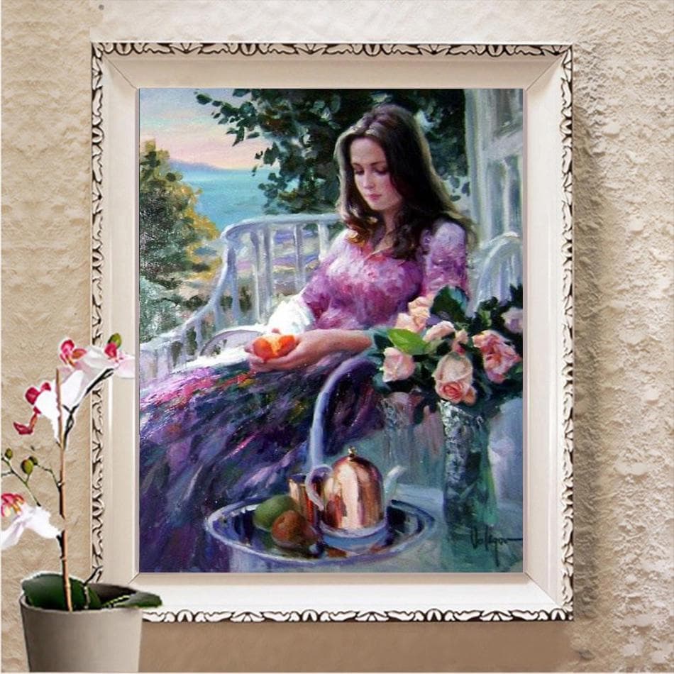 5D Diamond Painting Cross Stitch Kit Full Drill Diamond Embroidery Mosaic Art Picture of Rhinestoned Decor Gift Full Square 20X30CM