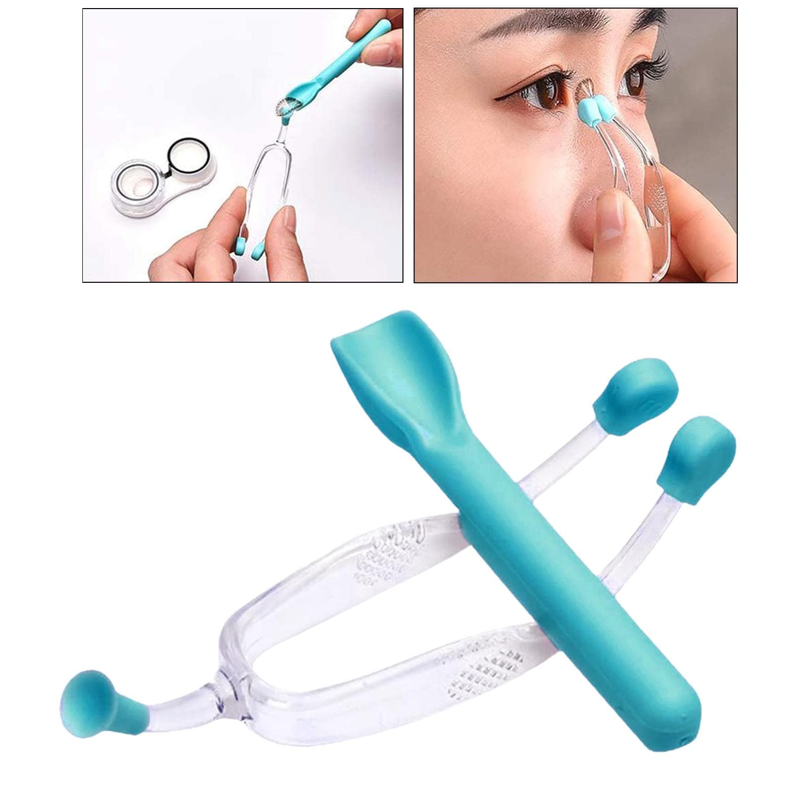 Contact Lens Remover Inserter Suction Cup Device RGP with Carrying Case Blue blue