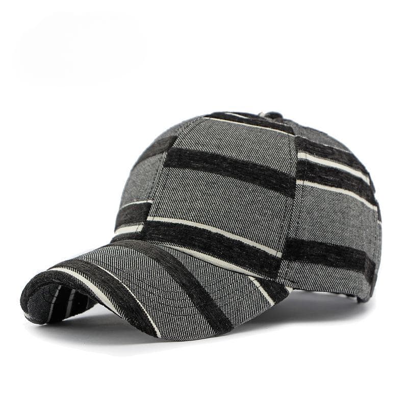 Striped Visors Spring Autumn Hats for Women Men Luxury Designer Sun Golf Hat Streetwear Baseball Hat Snapback Hiphop Cap for Men black
