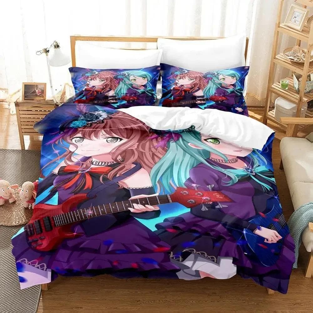 3D Print BanG Dream! Girls Band Party! Bedding Set Single Twin Full Queen King Size Bed Set Adult Kid Bedroom Duvet cover Sets 70x133cm 2pcs