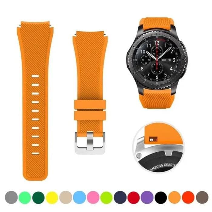 20mm 22mm Band For Samsung Galaxy Watch 3 4 5 6 46mm 42mm Gear S3/ Sport Active 2 Silicone Bracelet For Huawei GT 4 3 2/2e Strap 22mm orange