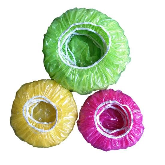 60Pcs Elastic Food Covers Food Grade Waterproof PET Elastic Food Storage Bags Stretch Wrap Bowl Covers Home Supplies 60pcs