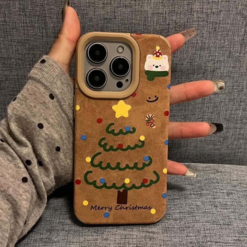 Christmas Tree Suitable for Apple 16promax Mobile Phone Case 14iphone15promax Creative 13 Brown 12 iPhone XS