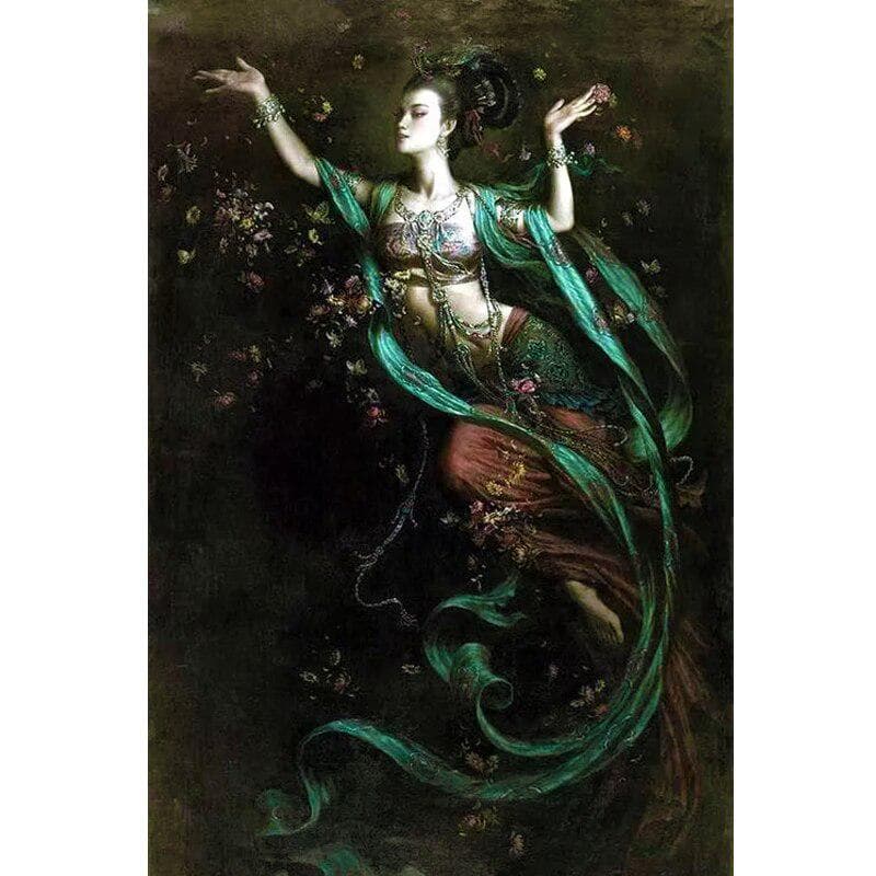 5D Diy Diamond Embroidery Ancient Chinese Beauty Cross Stitch Full Round Diamond Painting 20X30CM