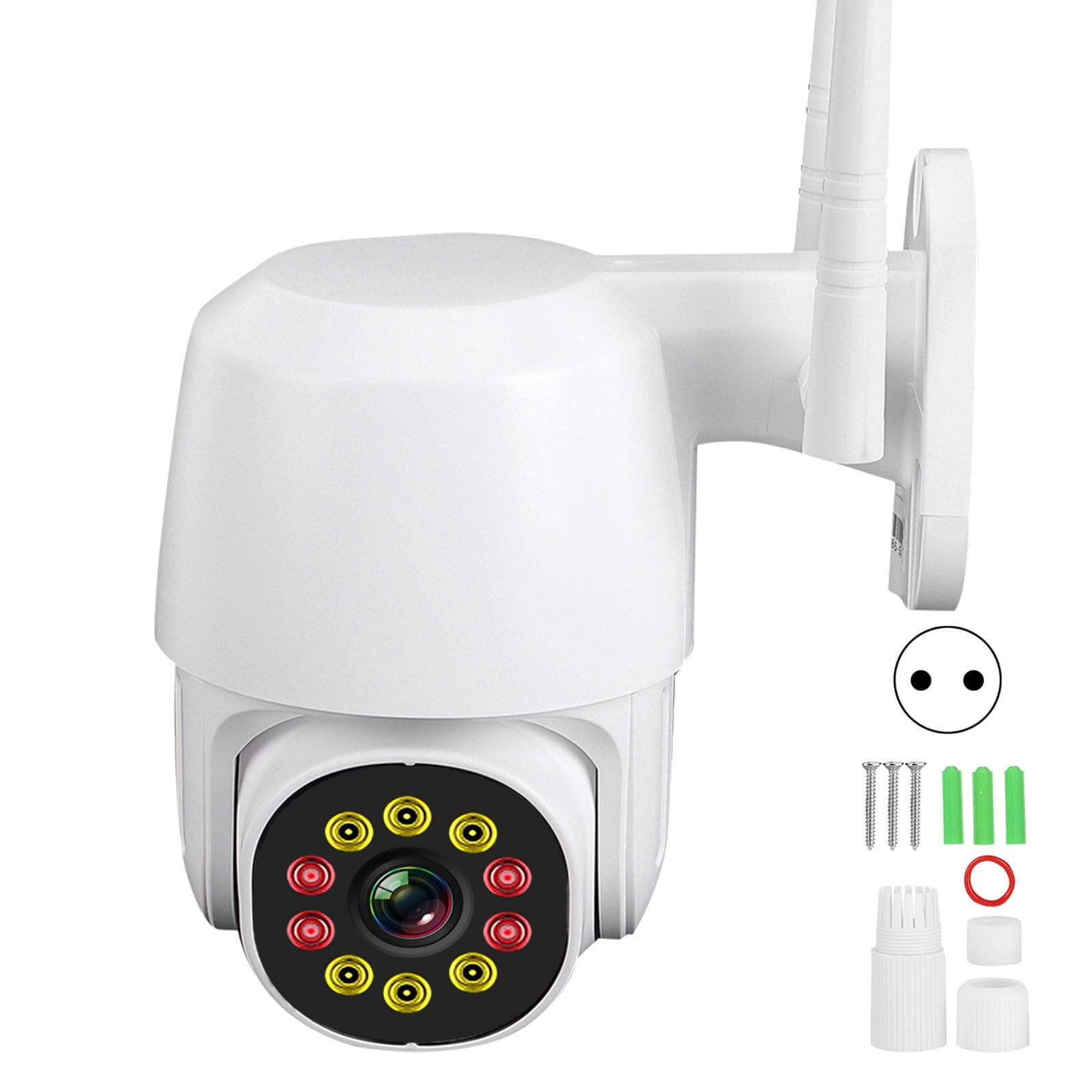 360 degrees Outdoor IP Camera Wireless Dome IP66 WiFi Remote HD Motion Detection Home Security 100?240VEU