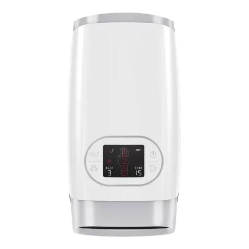 Hand Massager Acupoint Massage Heated Physiotherapy Air Compression Massage Palm Massager Finger Wrist Spa Relax Pain Relief 1pcs white