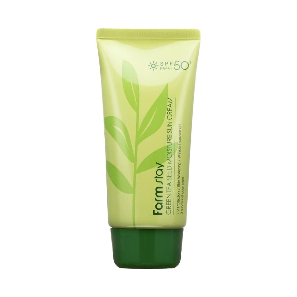 FARM STAY Green Tea Seed Moisture Sun Cream SPF 50+ PA +++ 70g (5 Options) 1pcs
