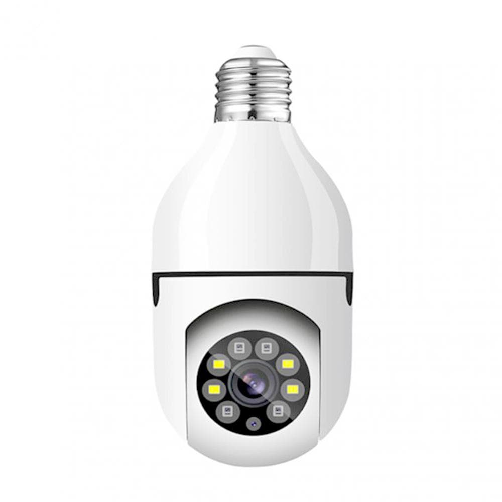 WiFi 360 Panoramic Bulb Camera 1080P Security Camera with 2.4GHz WiFi 360 Degree Panoramic viewing white