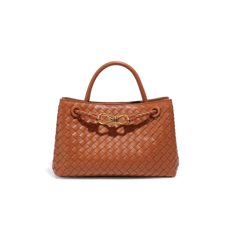 Fashionable Horizontal Hand-woven Bag, Women's Casual Large-capacity Single-shoulder Crossbody Bag, Commuting High-end Handbag
