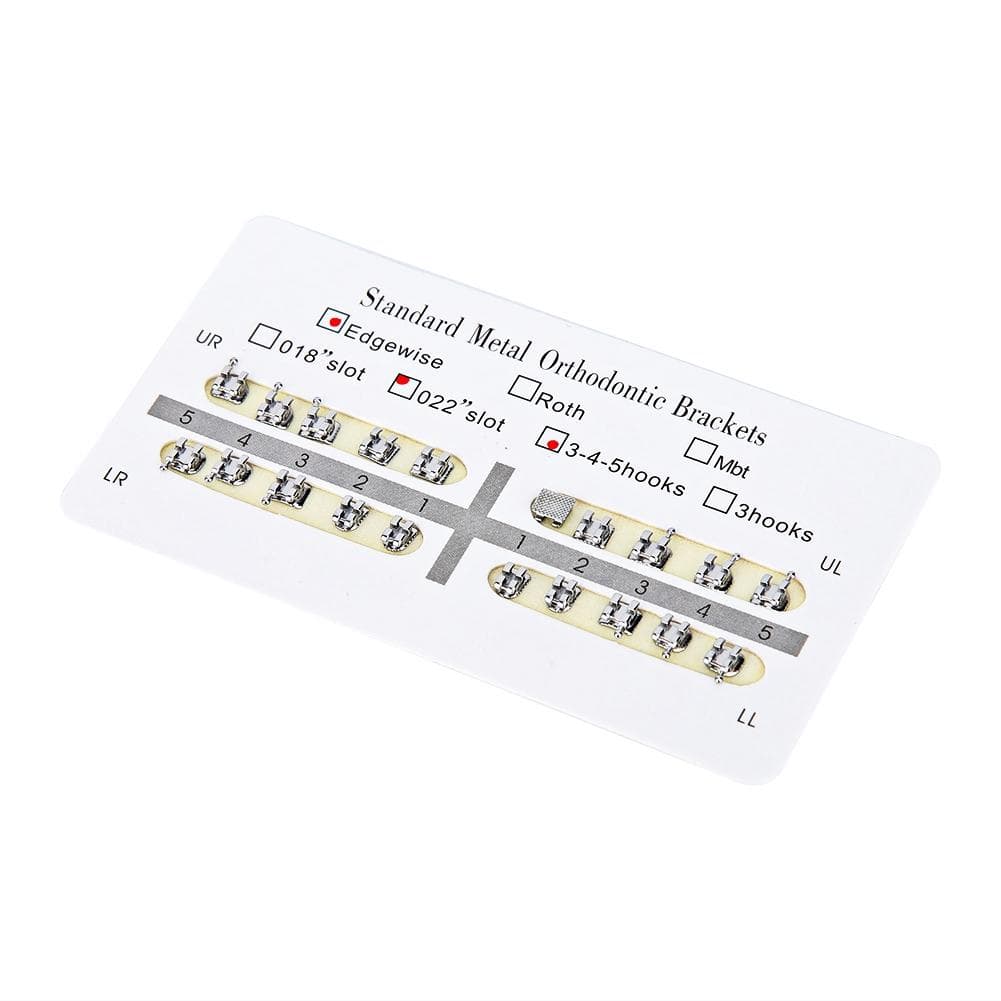 10 Packs Metal Dental Teeth Orthodontics Brackets Braces 022slot 345hooks (Edgewise)