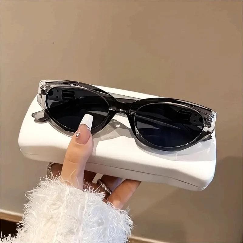 New Cat's Eye Square Sunglasses Vintage Women Designer Brand Colorful Shades Female Ins Popular Fashion Eyewear 1PC