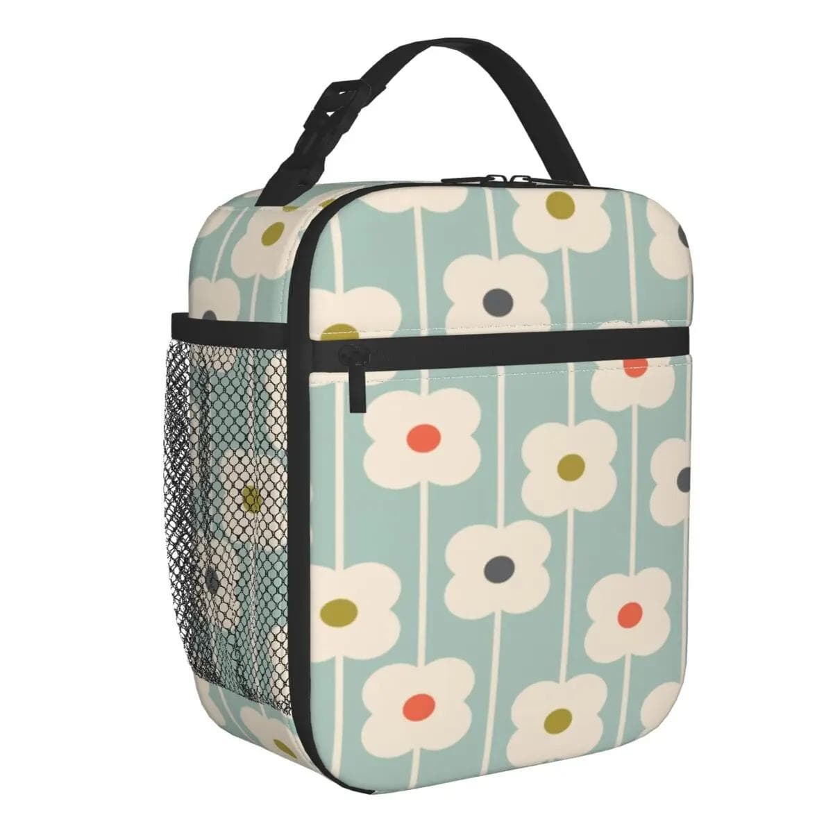 Orla Kiely Stem And Bird Insulated Lunch Bags Camping Travel Scandinavian Style Portable Cooler Thermal Bento Box Women Children 26x21x11CM green