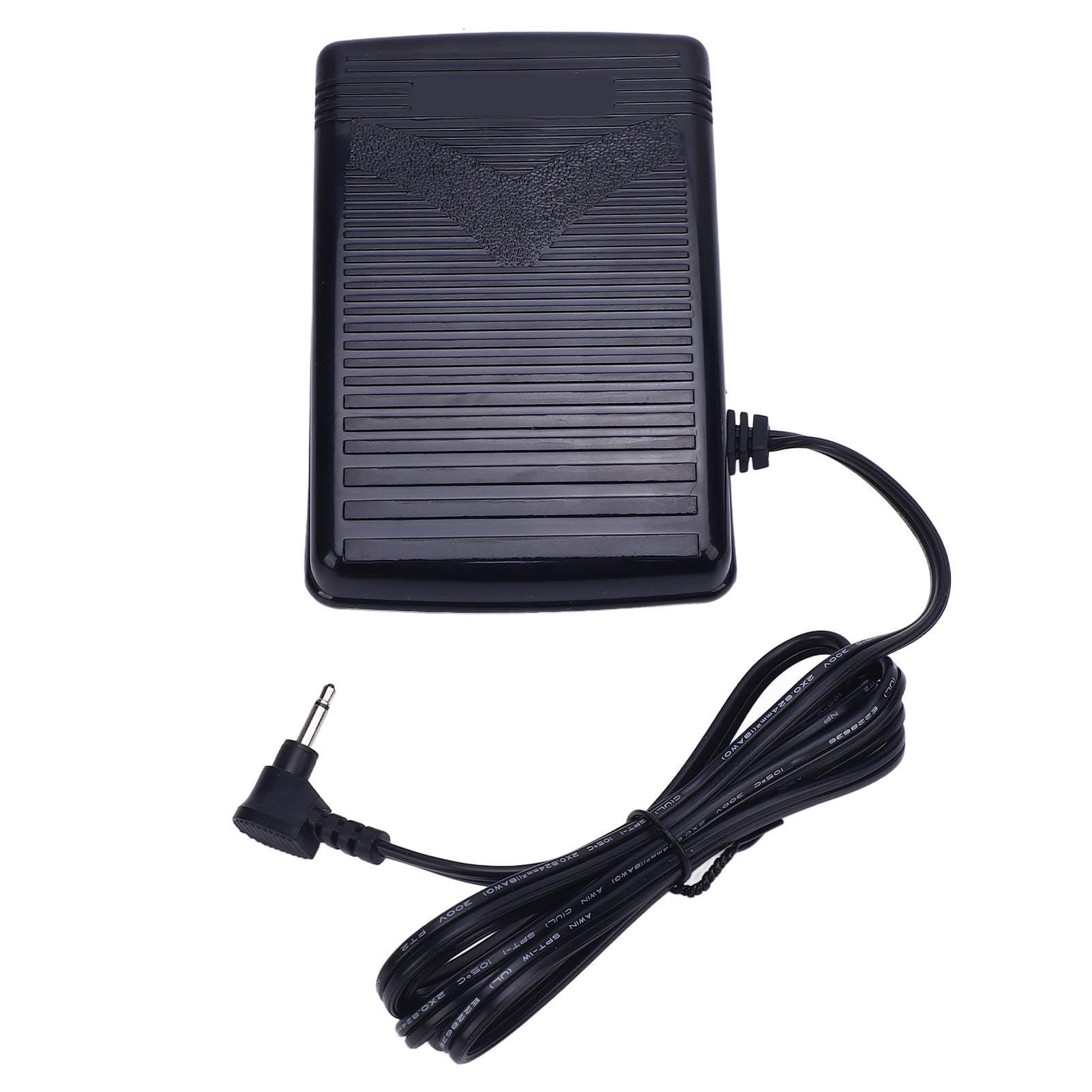 Sewing Machine Pedal with Cord C-1036 Black Single Hole Foot Control Pedal Replacement for 6150