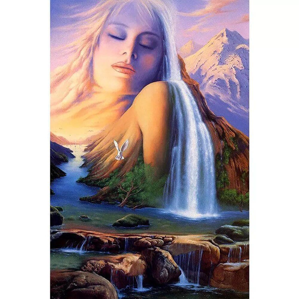 5D DIY Diamond Painting Beauty Mountain Embroidery Cross Stitch Rhinestone Mosaic Home Decor 20X30CM