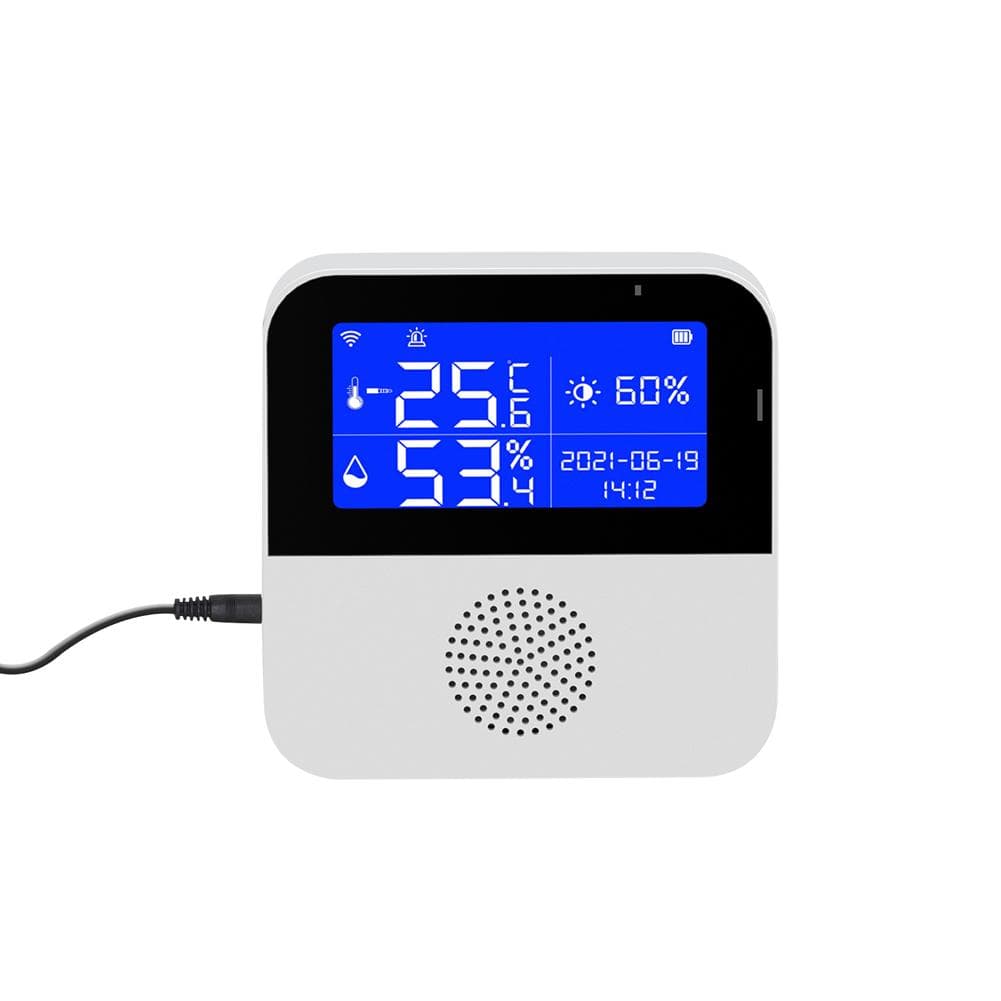 Tuya WIFI Intelligent Temperature Humidity Sensors Intelligent Home Desktop Office Hotel white