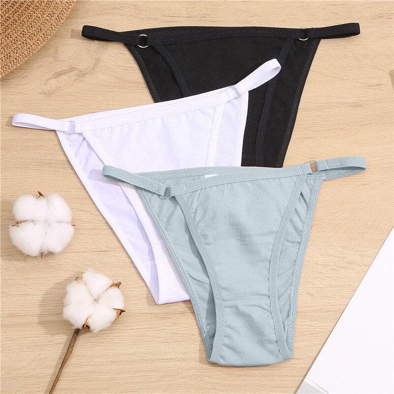 3Pcs/set Cotton Briefs Panties Women Sexy Low Waist Underwear M-2XL Ladies Cotton Underpants Soft Feamle Lingerie M
