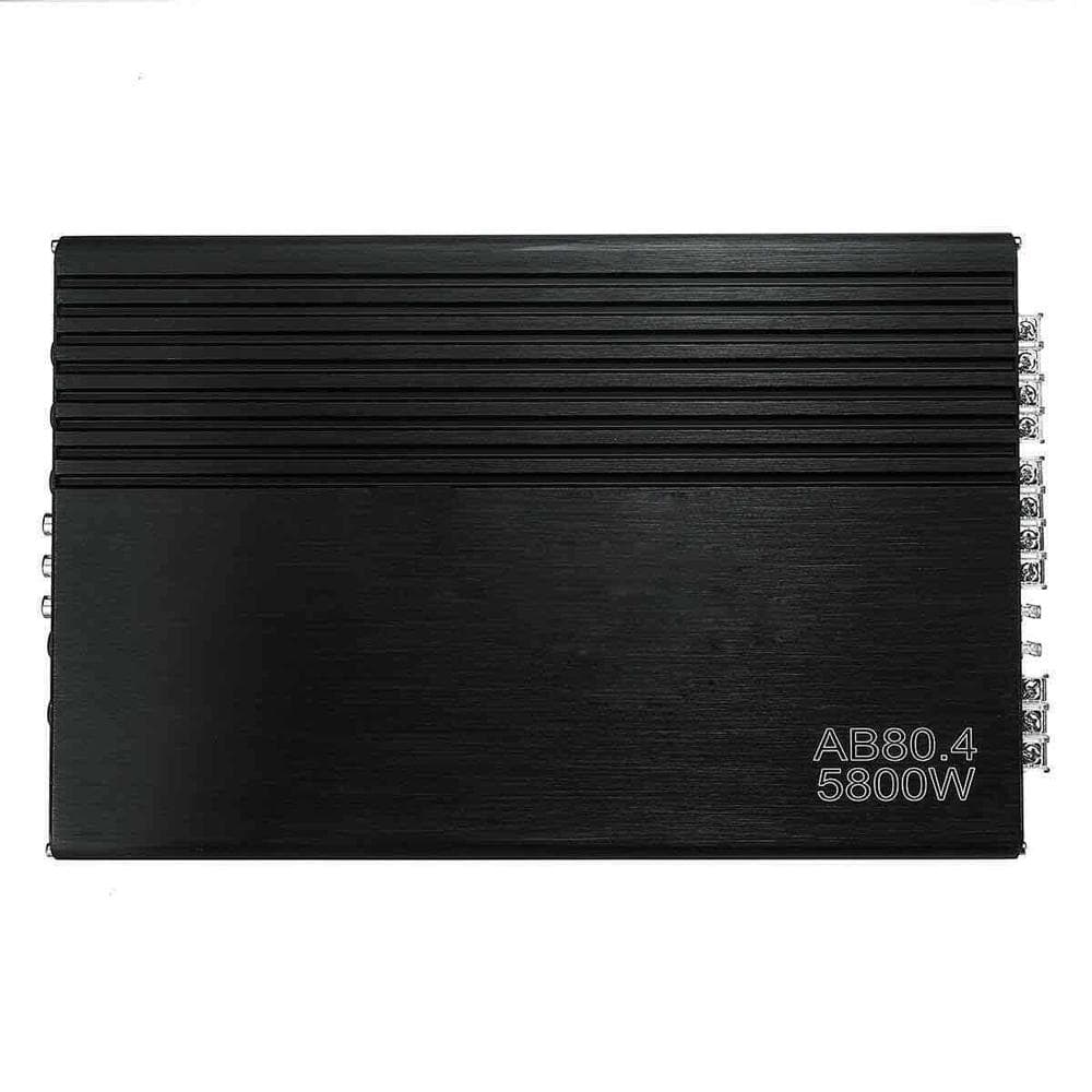4-Channel Car Audio Amplifier 5800W High-Power Amp. Four-Way Stereo Power Amplifier Class A/B black
