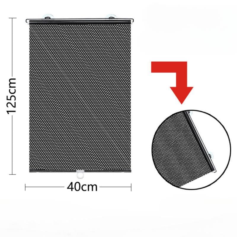 Kitchen with Suction Cup Sunshade Block UV Curtains Blackout Curtain Window Drapes Roller Blinds 40*125cm black