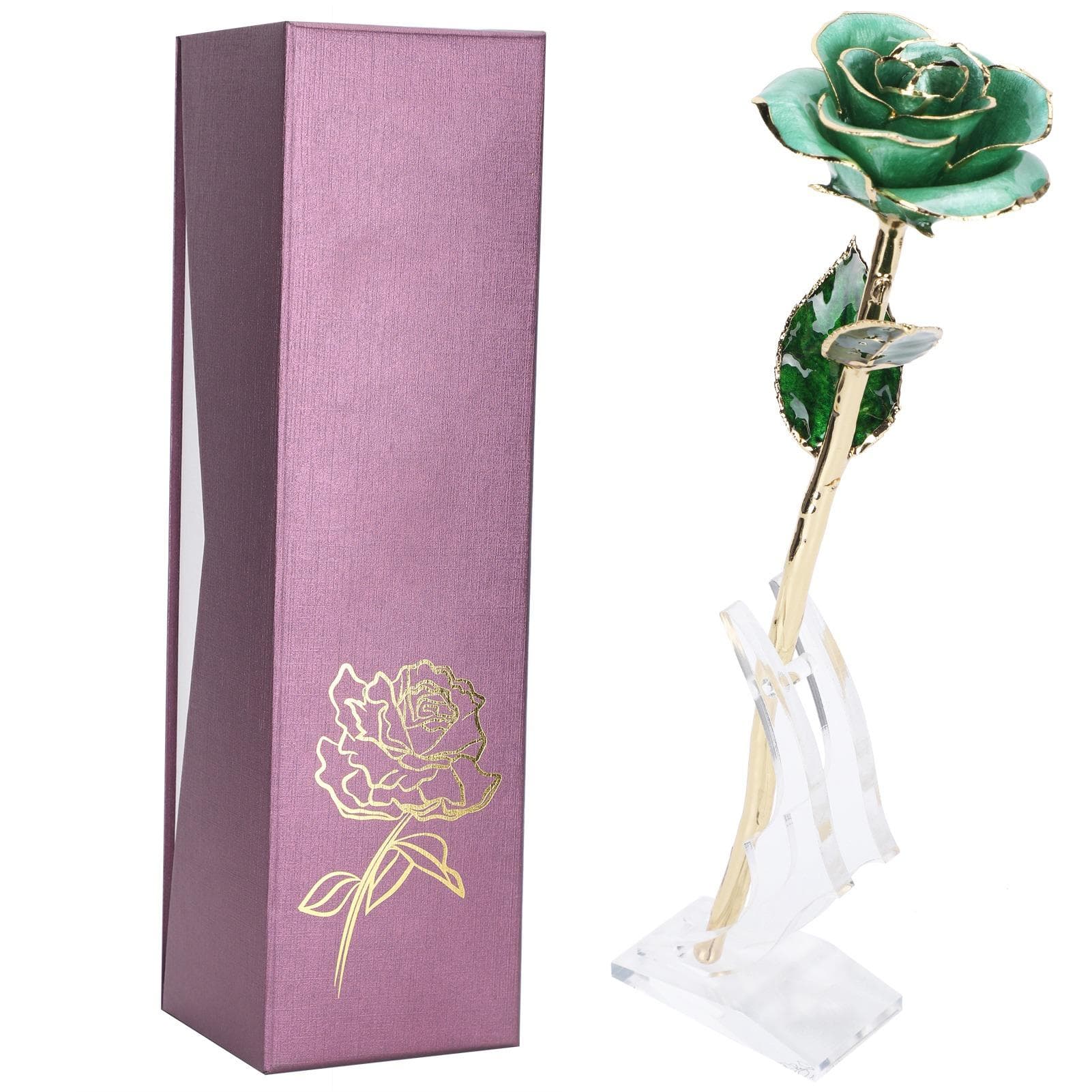 Gold Dipped Rose 24k Girlfriends Wife Valentine s Day Creative Gift Wedding Decor and Base
