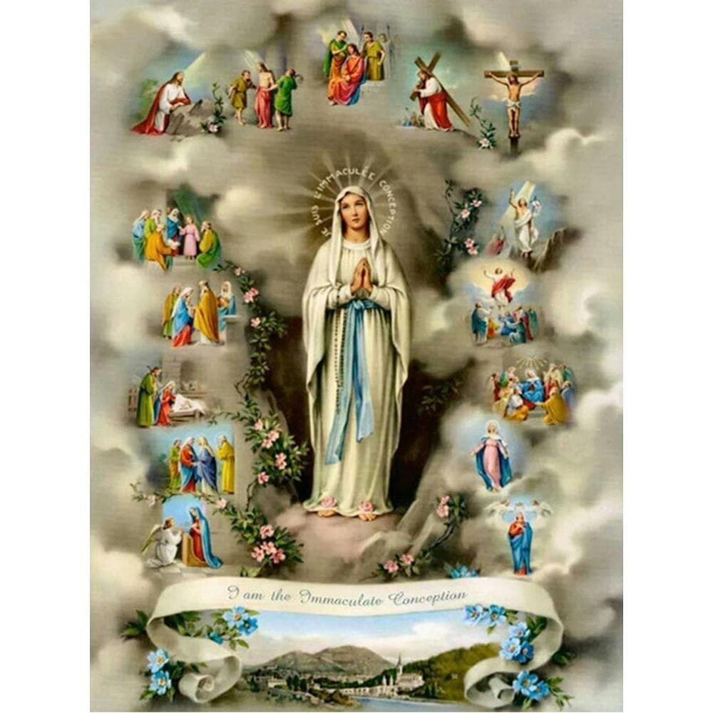5D DIY Diamond Painting Religious Diamond Home Decoration Diamond Embroidery Portrait Religion 20X30CM