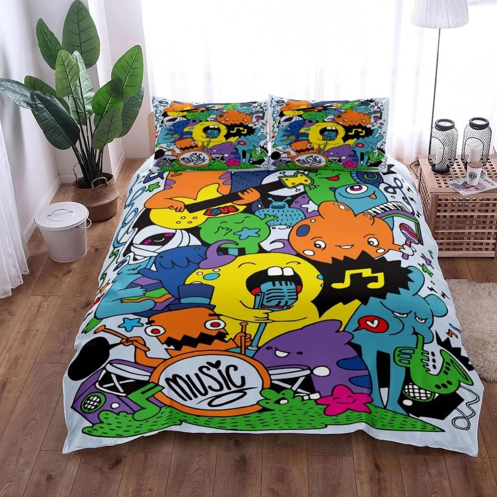 City Hunter Duvet Cover Set King Queen Double Full Twin Single Size Bed Linen Set 70x133cm 2pcs