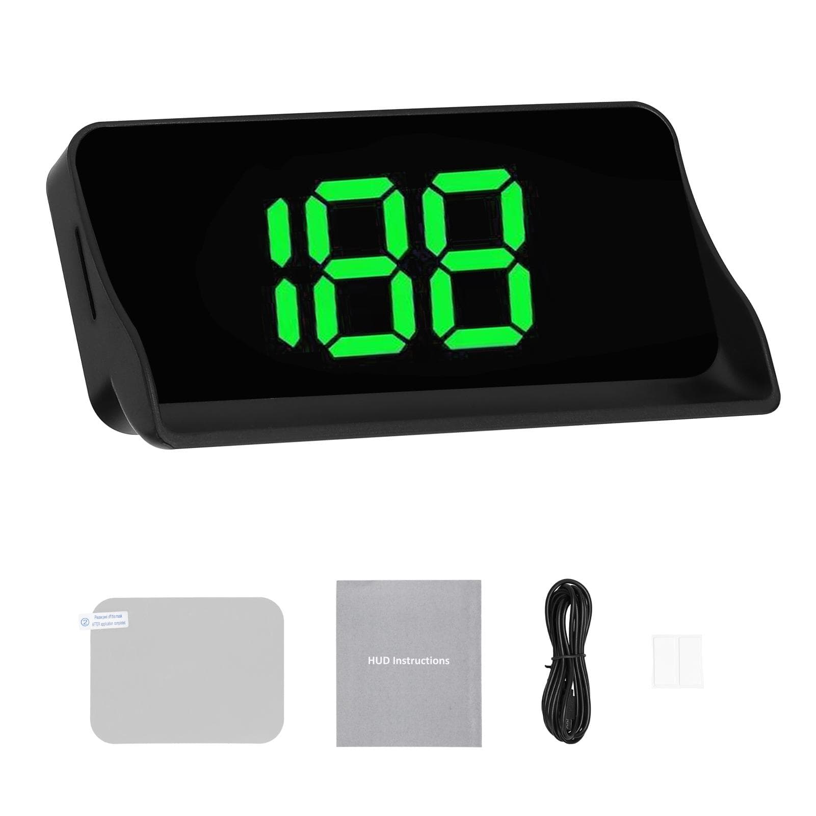Car Headup Display Windshield Projection Heads Up Display LED Digital Speedometer with Reflective green