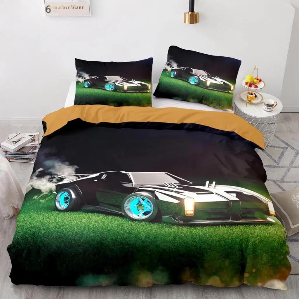 Rocket League Bedding Set Bedspread Single Twin Full Queen King Size Car Rocket League Bed Set Children's Bedroom Duvetcover 229x229cm 90x90in