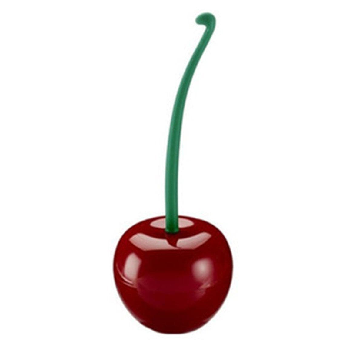 1 set Creative Lovely Cherry Shape Lavatory Brush Toilet Brush & Holder Set red