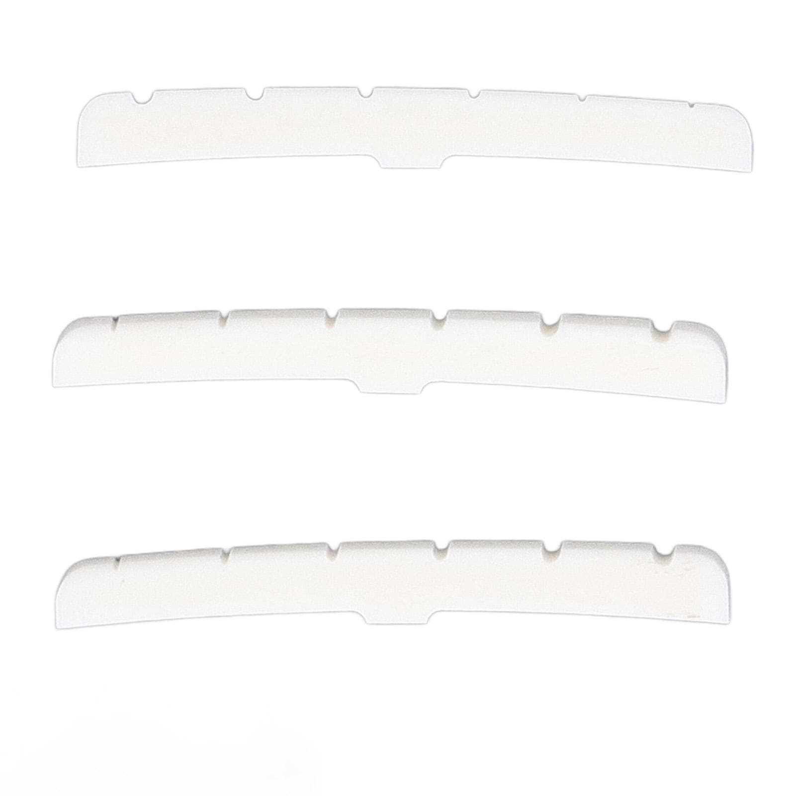 3Pcs 6 String Guitar Nut Flat Bottom Slotted Bone Guitar Nut Replacement for Tele