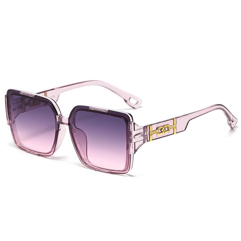 New Oversized Frameless Sunglasses Women Fashion Luxury Polygon UV400 Sun Glasses Gafas De Sol
