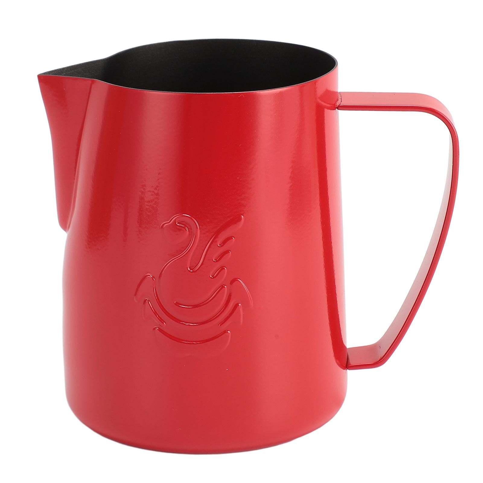 Milk Frothing Pitcher 480ml 304 Stainless Steel Swan Coffee Creamer Cup Latte Art Steaming Pitcher Bright Red