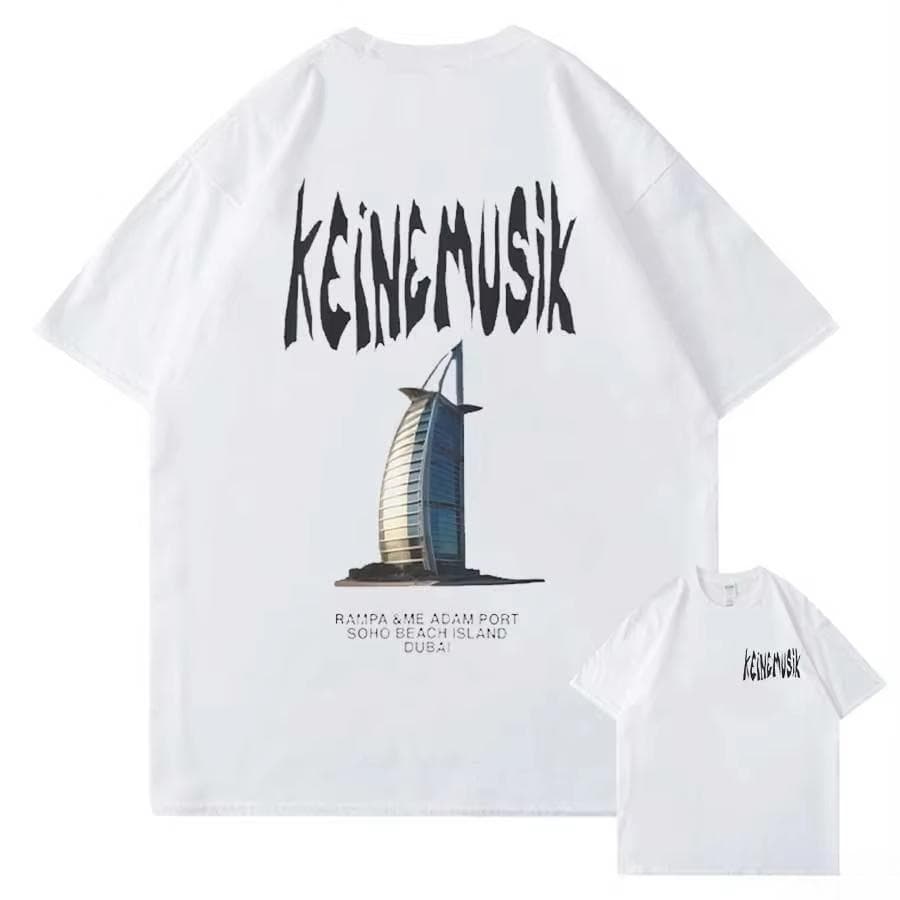 Summer Keinemusik X Pacha T Shirt Men's Women Fashion Streetwear Cotton Short Sleeve Tee Hip Hop Sportwear Oversized Casual Tops M