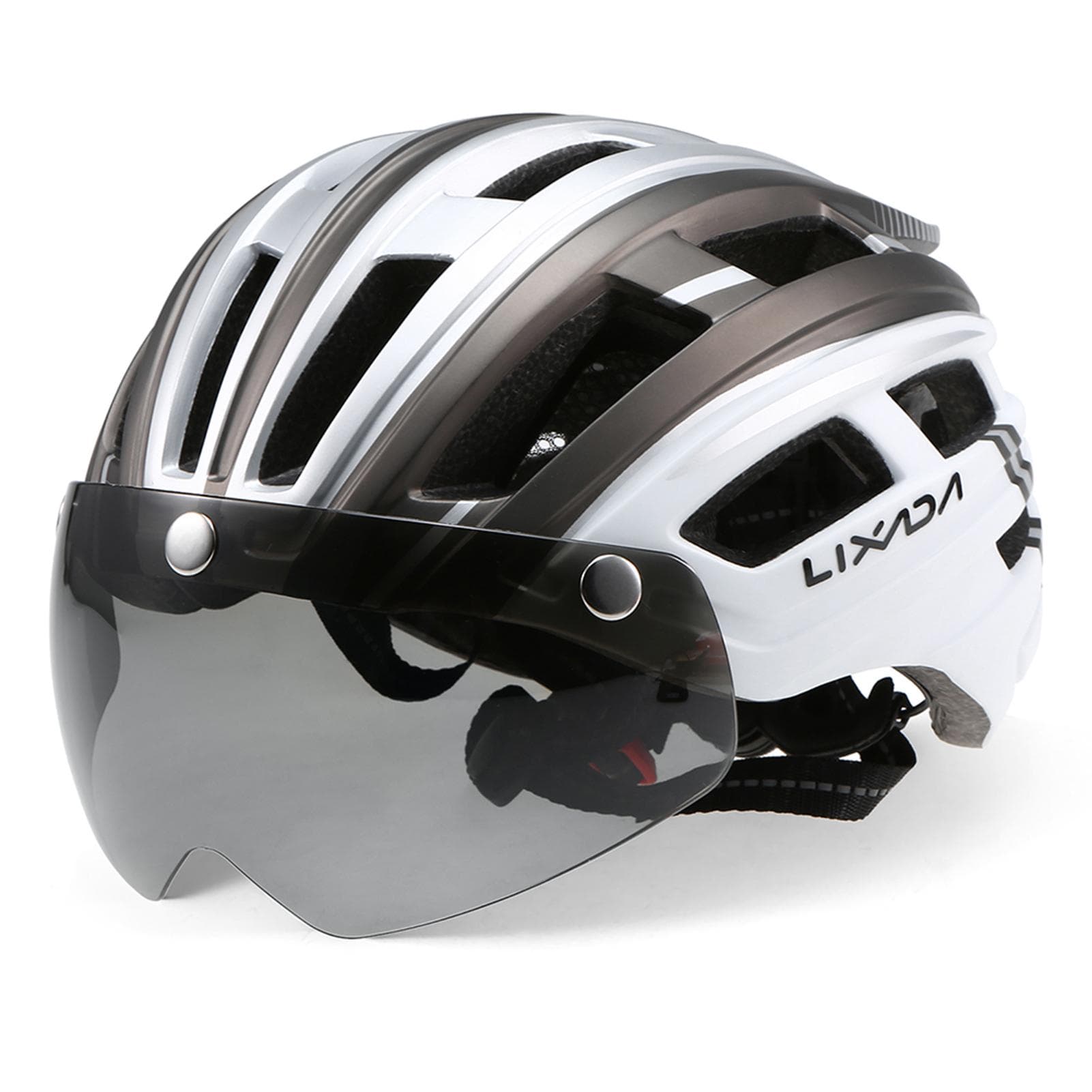 Magnetic Helmet Visor Protective Helmet Goggles for Cycling grey