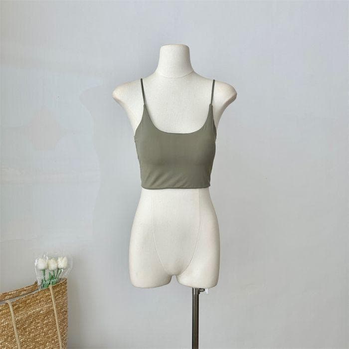 New Summer Comfortable Suspender Vest Women's Clothing with Chest Pad Inner Wear and Versatile Sleeveless Base Shirt One Size
