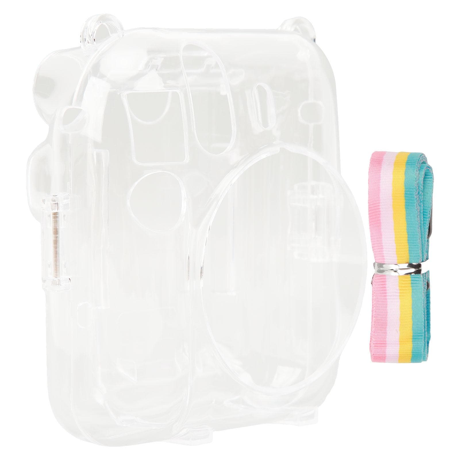 Clear Instant Camera Case PC Antiscratch Camera Sleeve With Adjustable Shoulder Strap For Instax