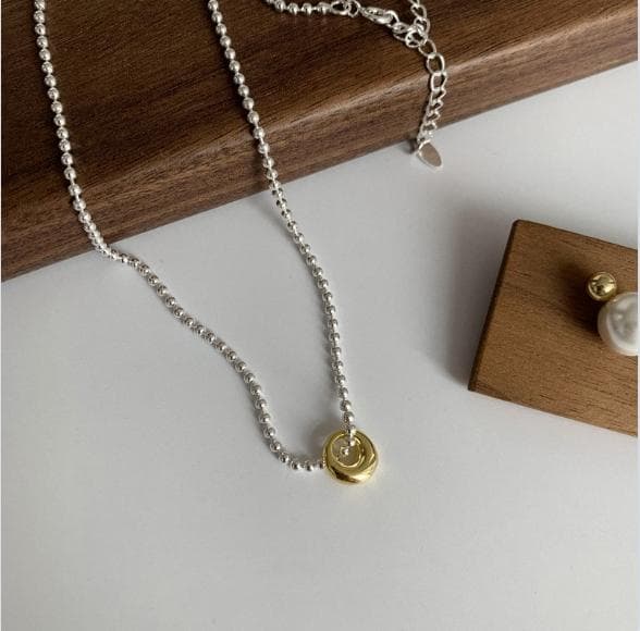 Women Jewelry Geometric Heart Pendant Necklace 2022 New Trend Vintage Temperament Bead Necklace For Women Party Gifts C