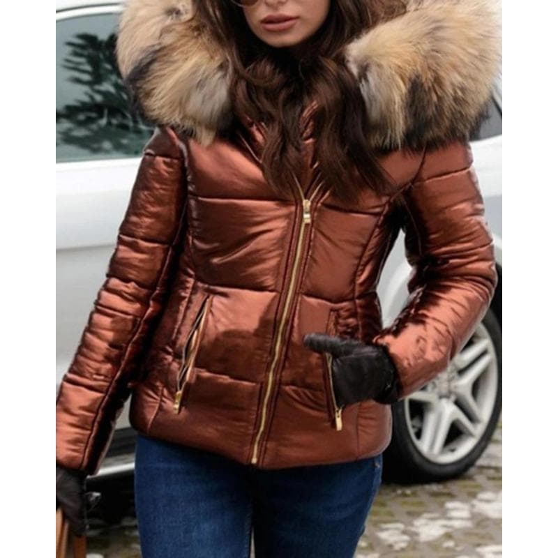 New Autumn and Winter Women's Cotton-padded Jackets, Down-padded Jackets, Short Hooded Women's Large Size Cotton-padded Jackets 4XL