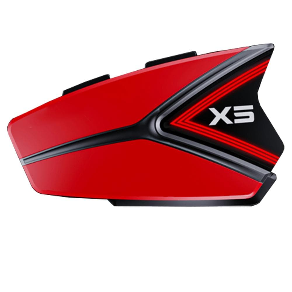 Motorcycle Helmet Headset BT5.0 Waterproof Headphone Noise Reduction Support Hands-Free Calling red