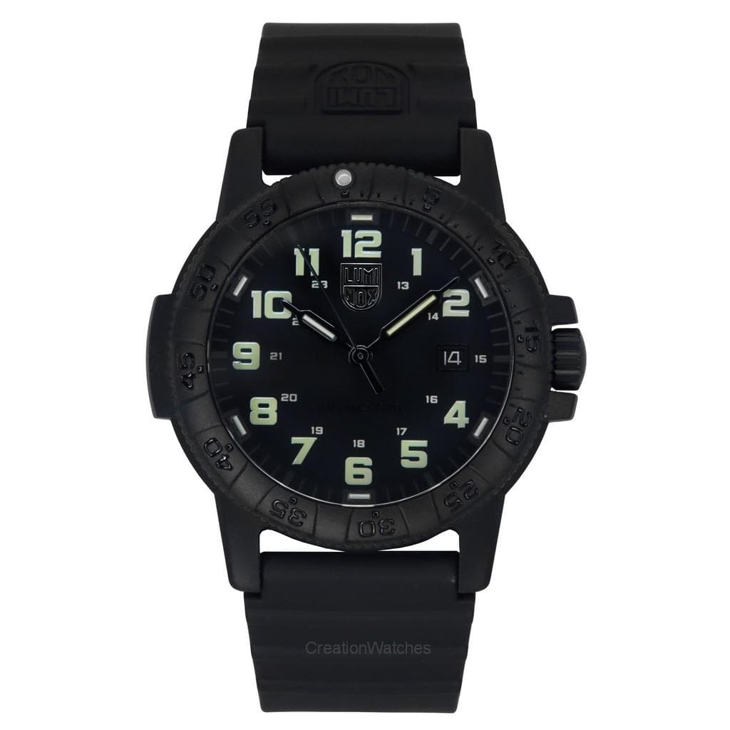 Luminox Leatherback Sea Turtle Giant PU Strap Black Dial Quartz XS.0330 100M Men's Watch black