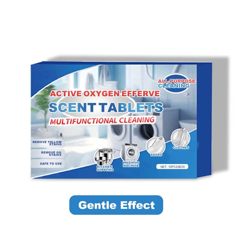 All-purpose Active Oxygen Cleaning Effervescent Tablets Universal Stain Removal Powerful Cleaning Effervescent Tablets Cleaner Gentle Effect 1 Box
