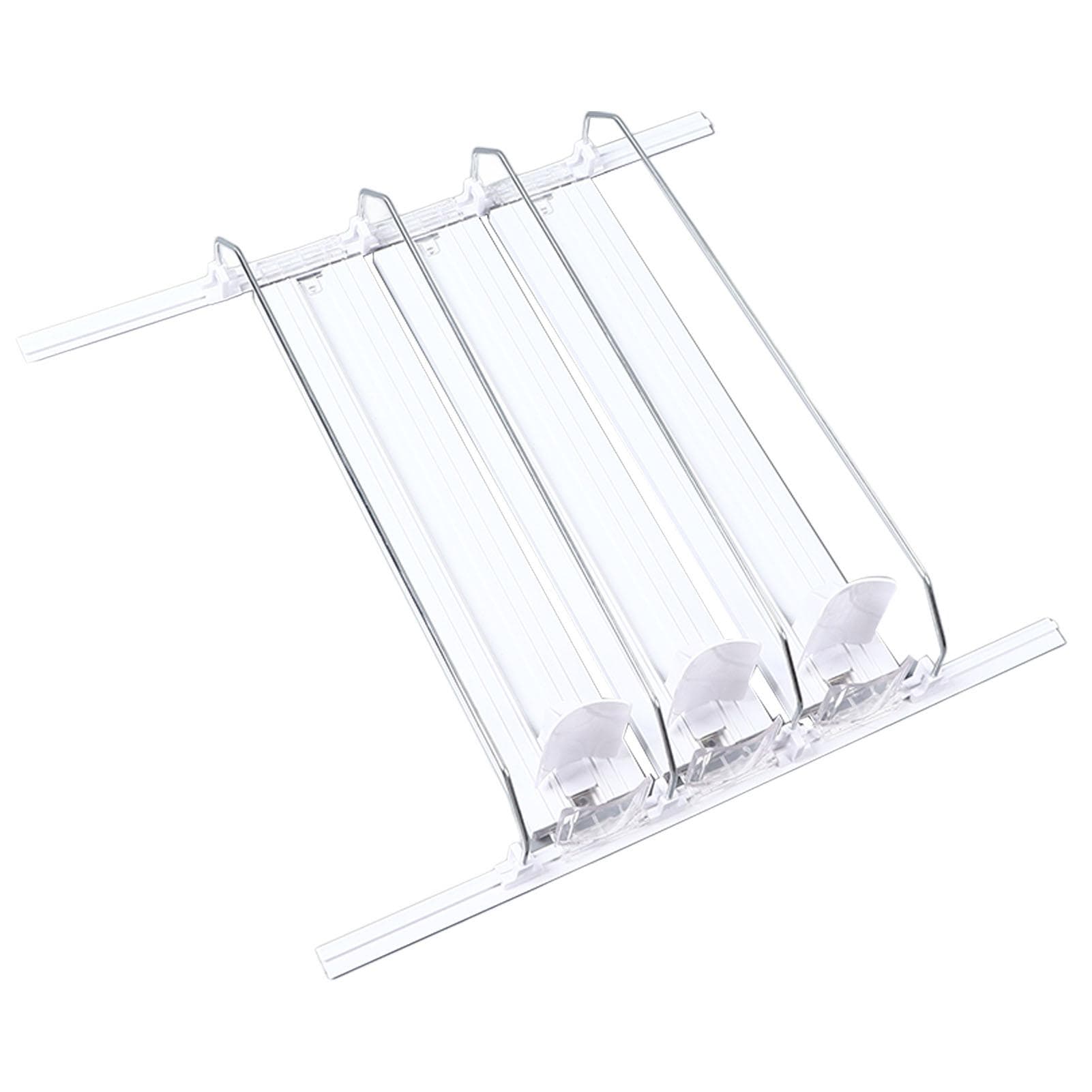 38cm Drink Organizer for Fridge Automatic Pusher Glide 12oz 16oz 20oz Soda Dispenser for Fridge White