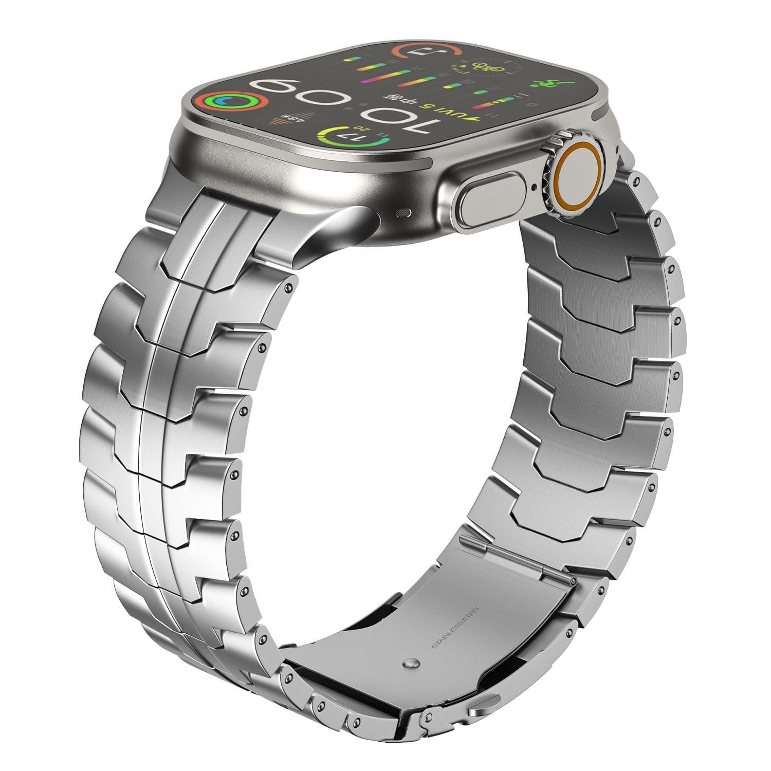 Iron Man Solid Metal Strap for Apple Watch Ultra: Pure Titanium and Stainless Steel 38/40/41 mm