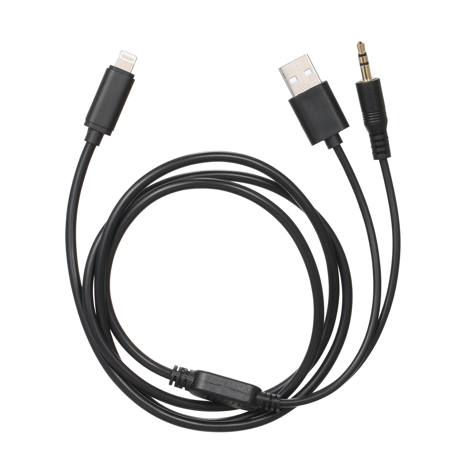 Media Cable Audio Lead Adapter Replacement for BMW Mini iPod iPhone 5 6 7 8 X SE Interface black