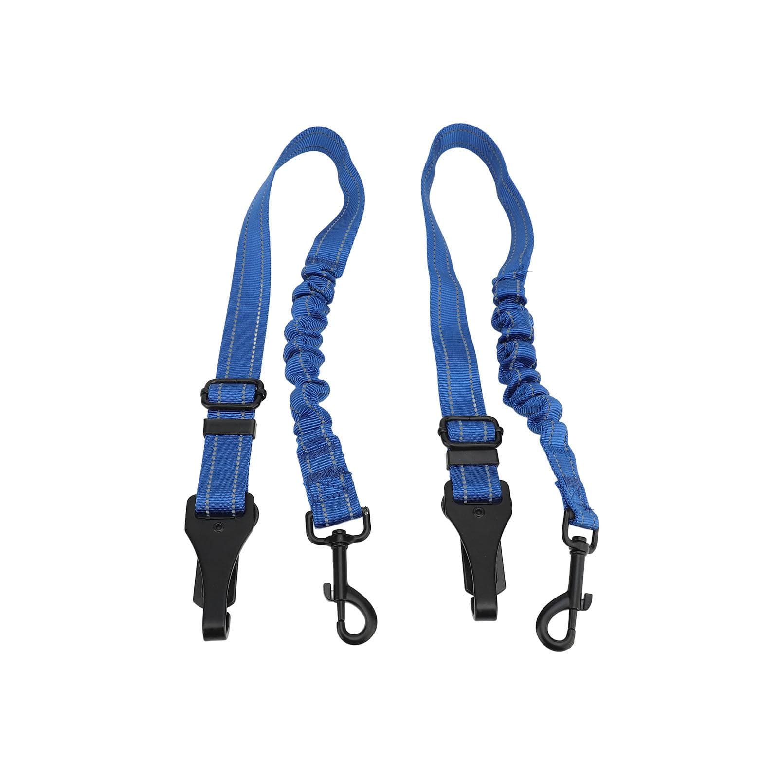2Pcs Dog Seat Belt Adjustable Length Nylon Anti Escape Pet Car Seat Belt Harness for Small Medium blue