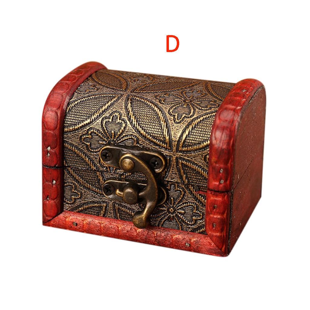 (WAD) Vintage European jewelry box wooden box Antique old wooden box