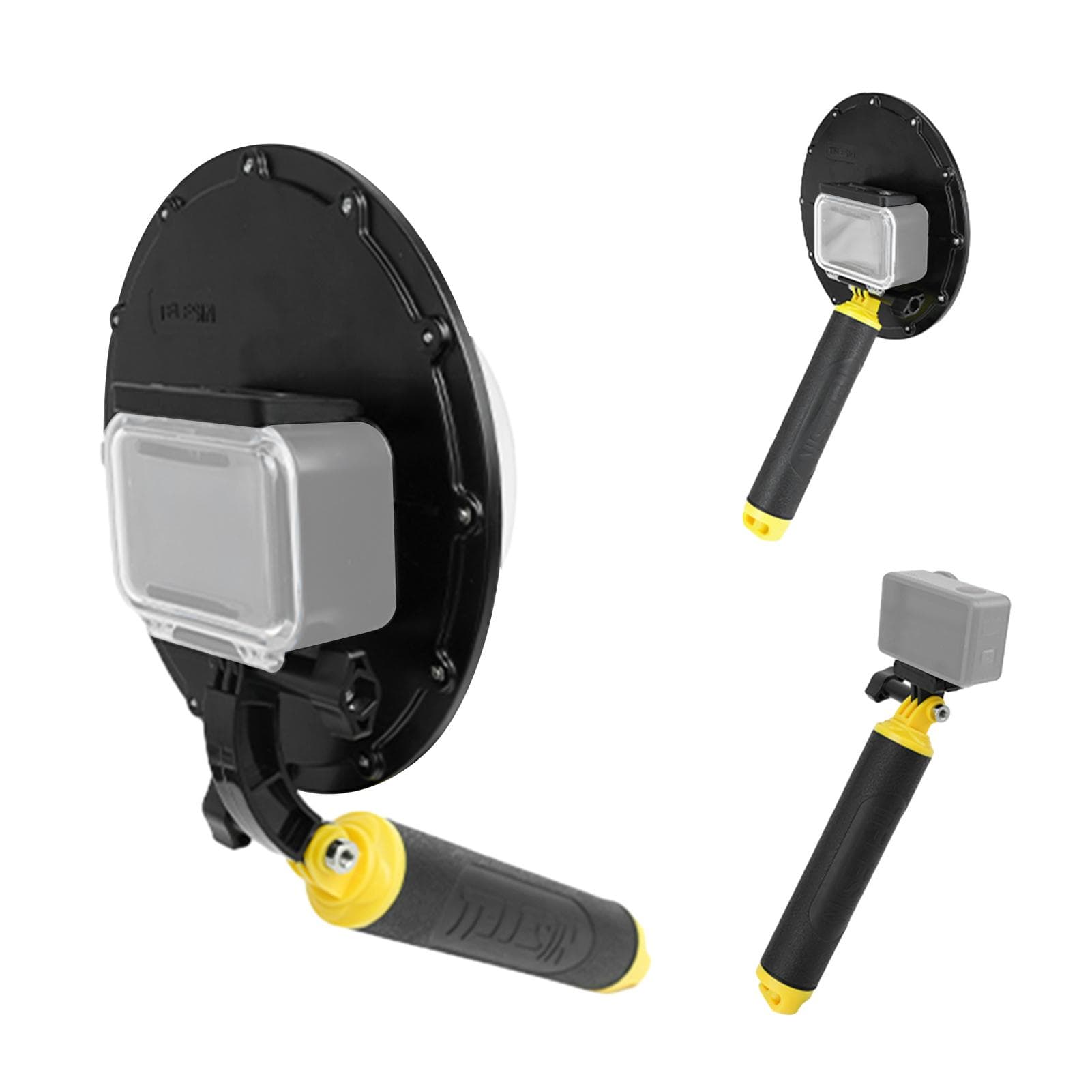 TELESIN Dome Port 30m/98.4ft Waterproof Sports Camera Protector Underwater Snorkeling Diving black